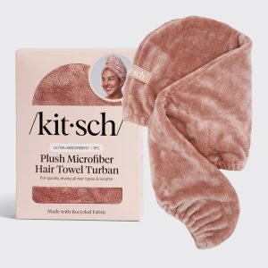 kitsch Terracotta Plush Microfiber Hair Towel Turban