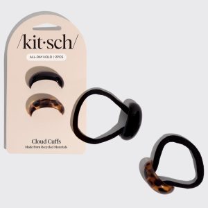 kitsch Black & Tort Cloud Cuffs - Small