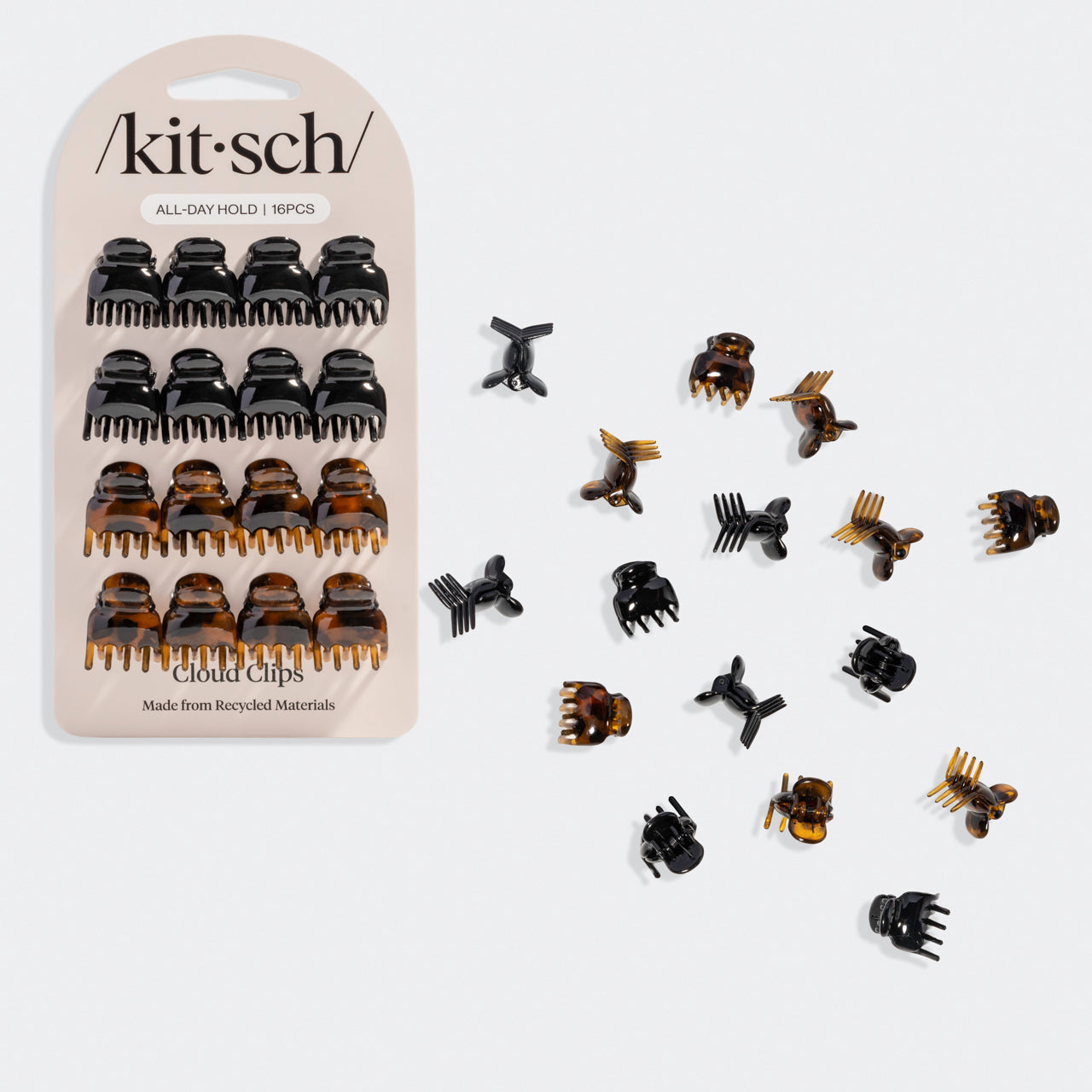 502748-RecycledPlasticMicroCloudClips-EssentialHairAccessories-BlackandTort-Hero-1280x1280px