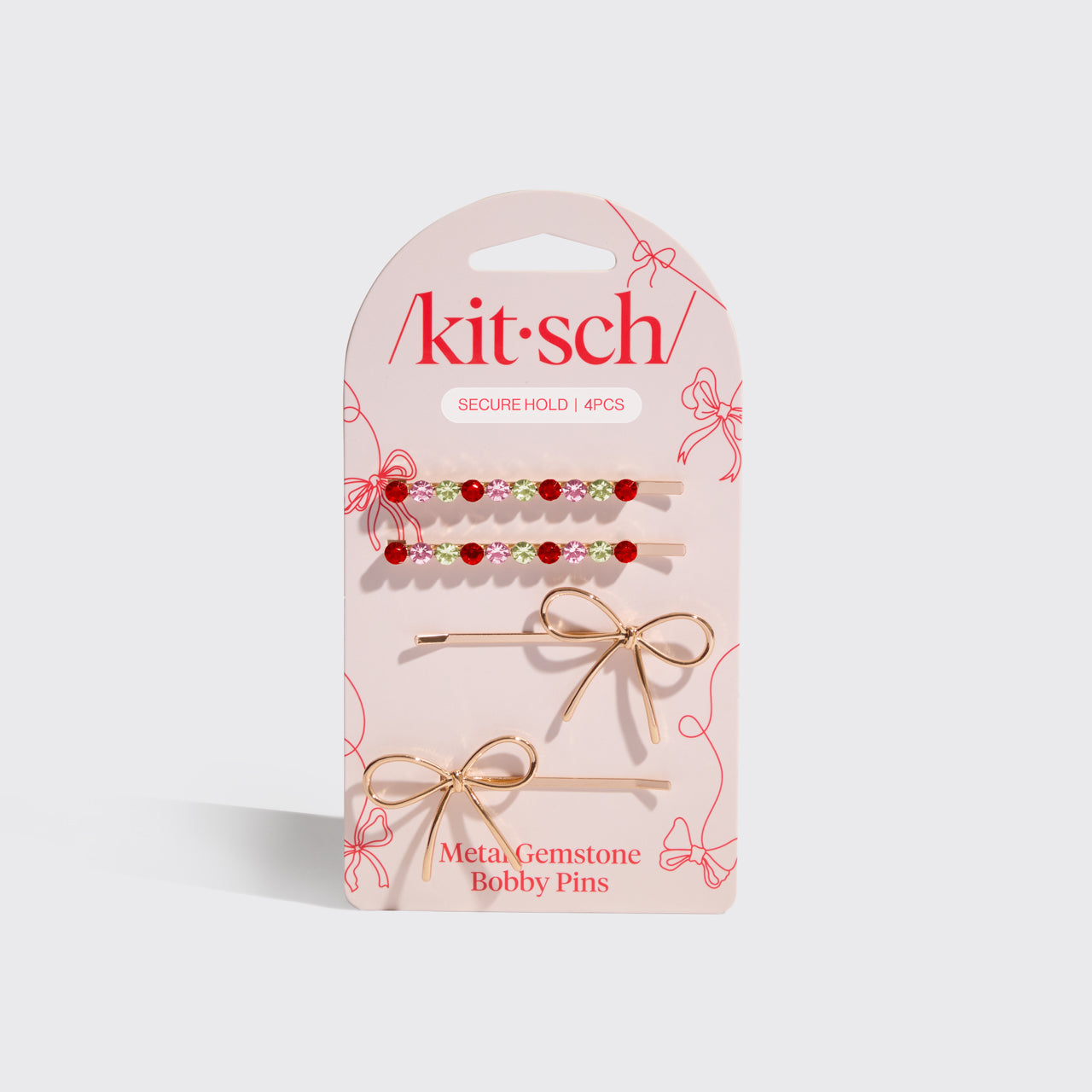 504612-MetalGemstoneandBowBobbyPins-4pc-Set-SeasonalCollection-Red_Pink_Green-Pkg-1280x1280px