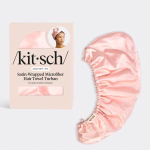 kitsch Blush Satin Wrapped Hair Towel
