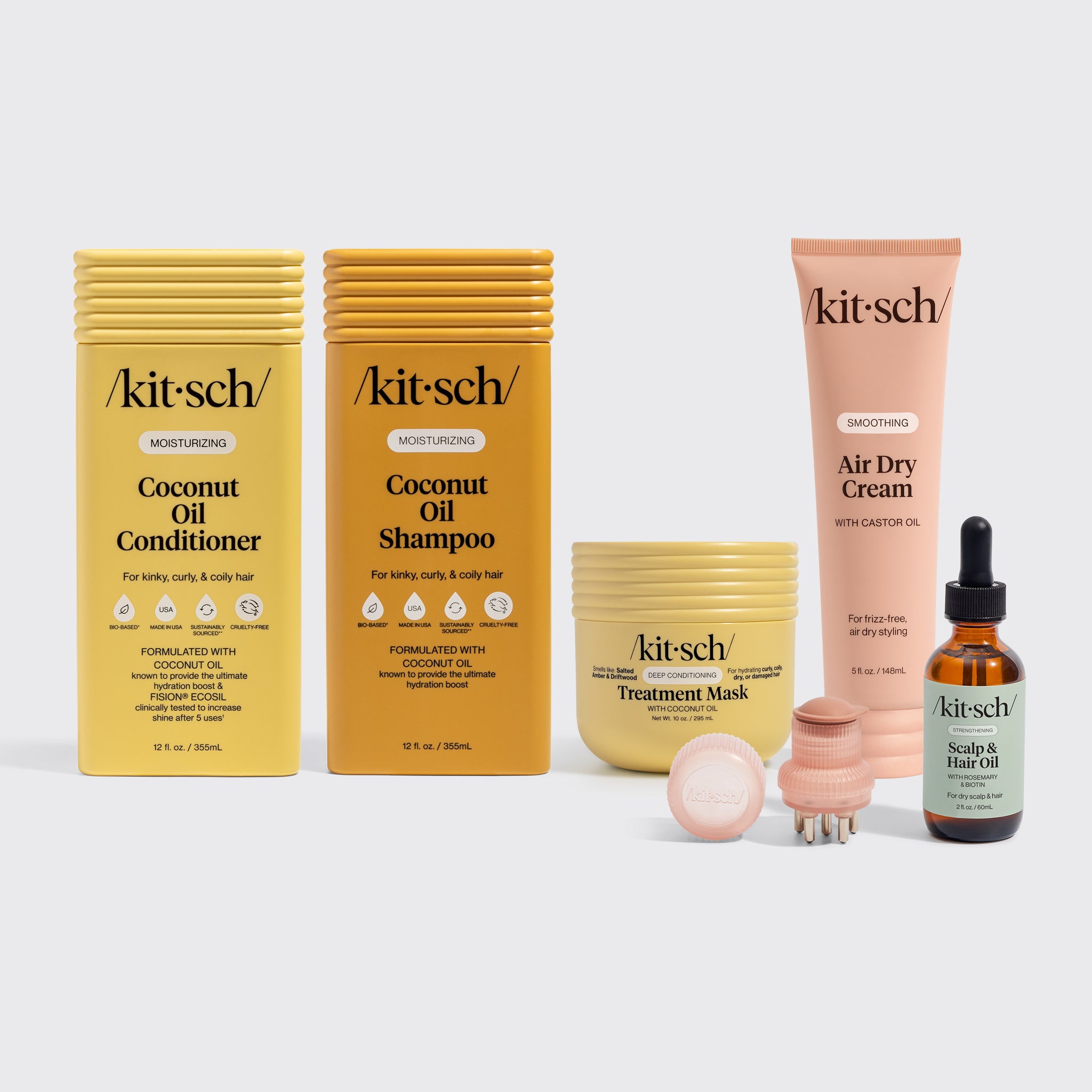 CoconutOilLiquidShampoo_Conditioner-DeepConditioningMask-AirDryCream-Scalp_HairOil-ScalpOilApplicator-Bundle
